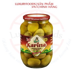Oliu Nữ Hoàng Xanh Nguyên Hạt Queen Olives Karina 480g/870g