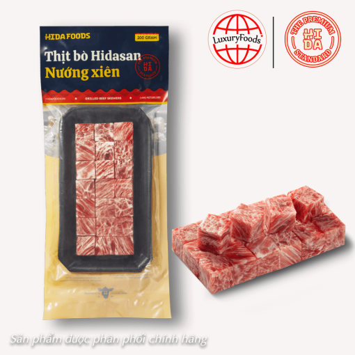 Thịt Bò Nướng Xiên Hidasan 200g